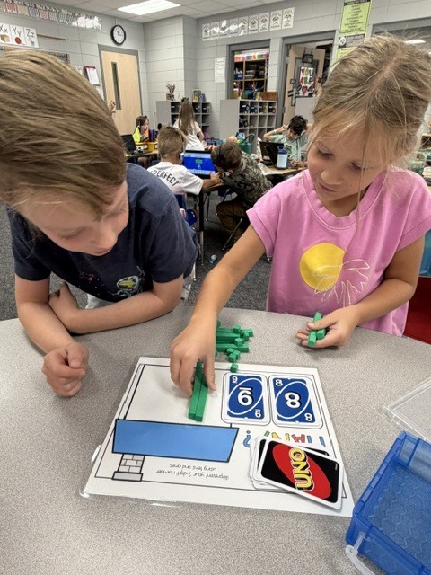 Place value fun in Mrs. Wells class