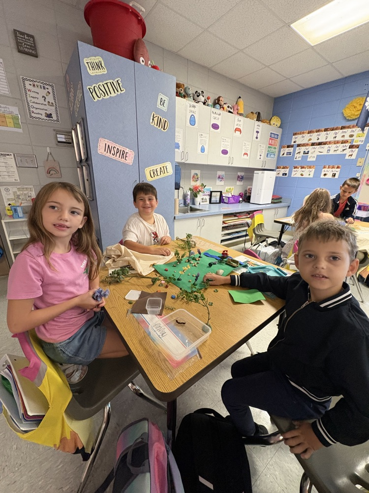 children working in class