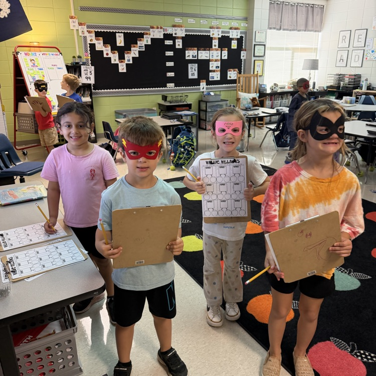 picture of super hero math activity