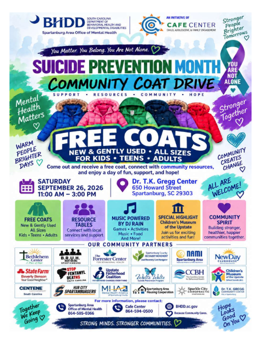 We’re excited to share this wonderful community event with our River Ridge families! Please take a look at the attached flyer for all the details and share it with anyone who may benefit. We’re grateful for the community partners who continue to support our families and make opportunities like this possible! 💙