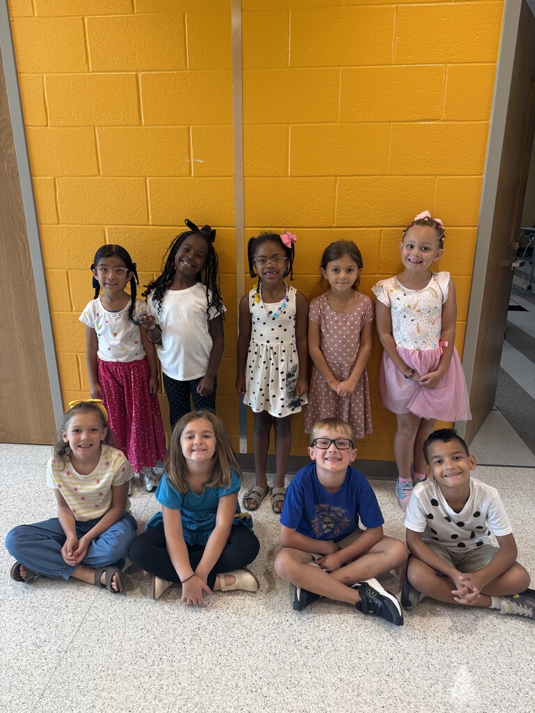 This image shows students participating in activities for Dot Day.