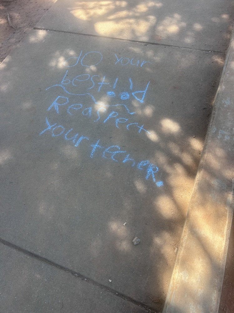 chalk drawings on the sidewalk 