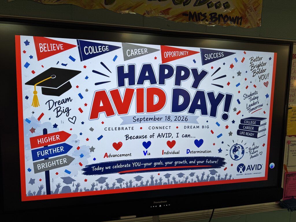 happy avid day sign