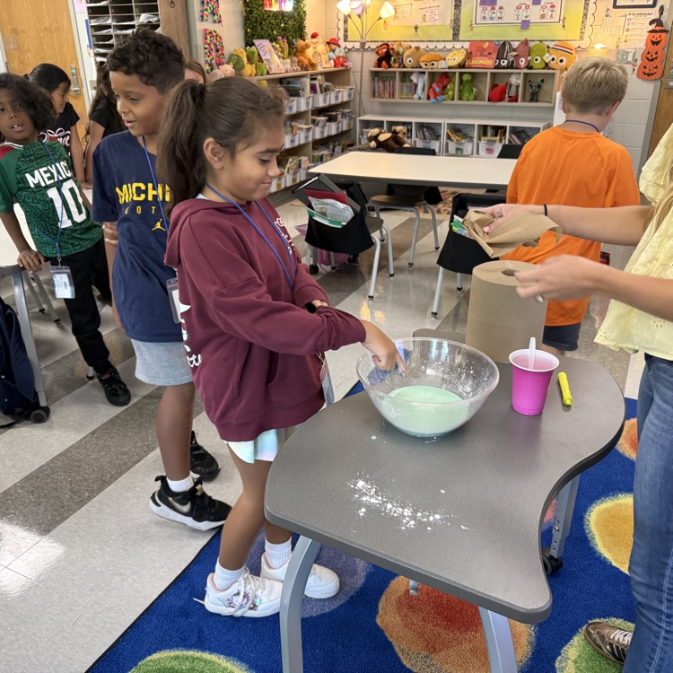 Students in Mrs. Rosillo’s class experiment to learn about state of matter.