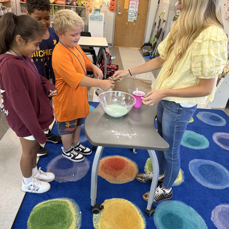 Students in Mrs. Rosillo’s class experiment to learn about state of matter.