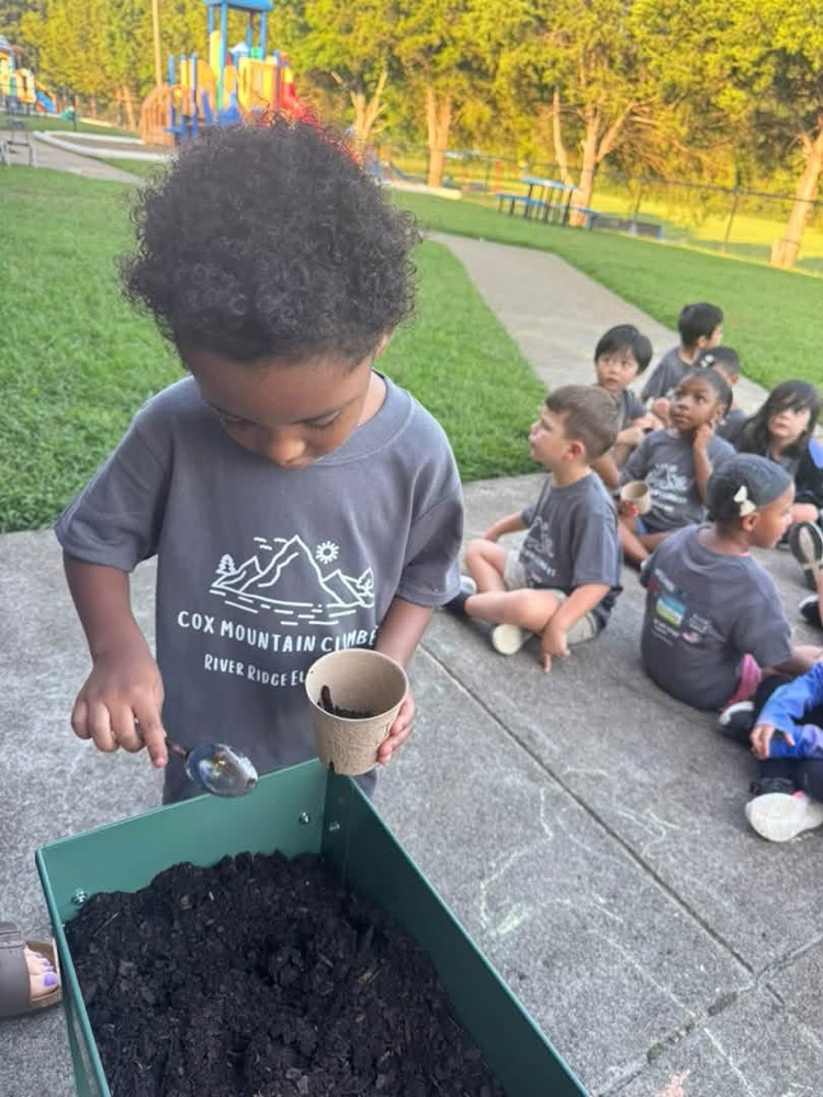 K4 students learning about seeds and plants