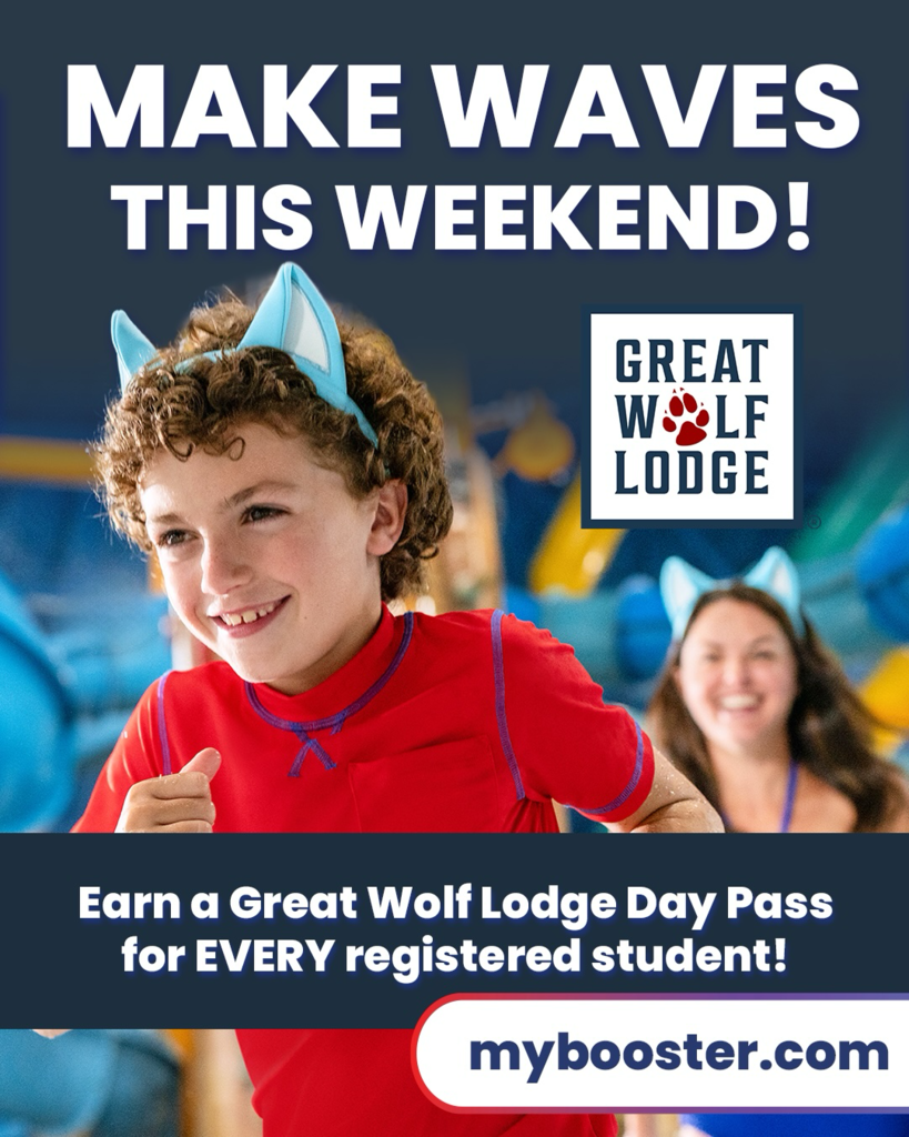 Register at mybooster.com to get a Great Wolf Lodge Day Pass