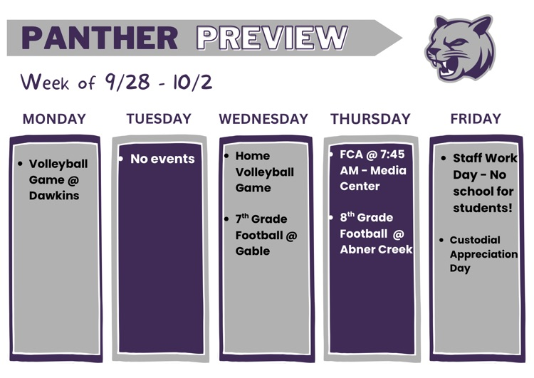week at a glance