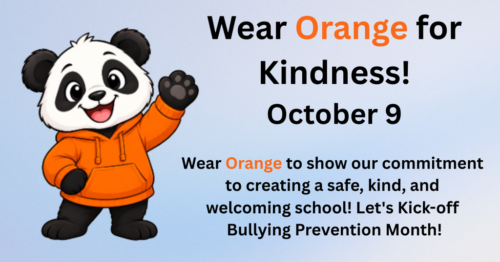 wear orange on October 9 to kick off bullying prevention month