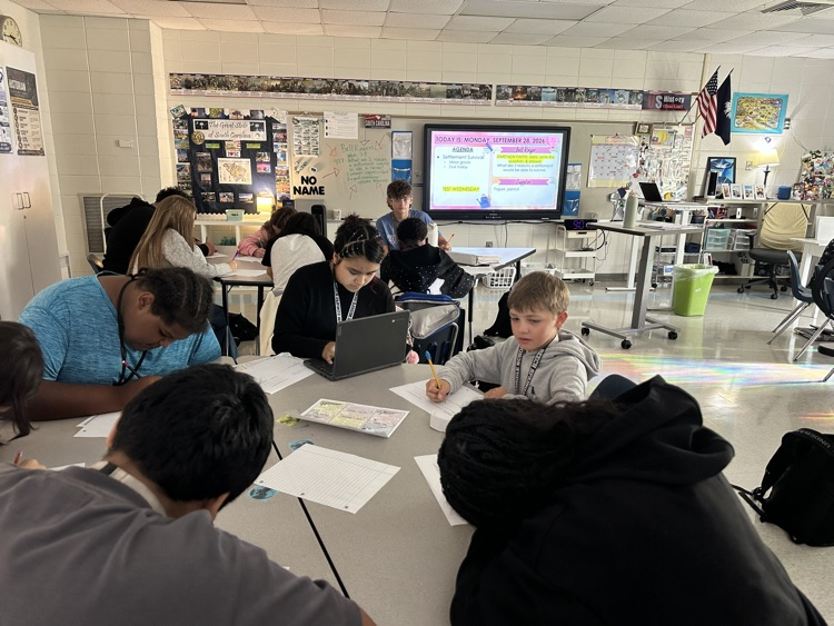 students working 