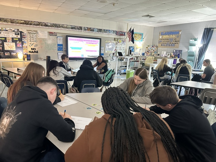 students working 