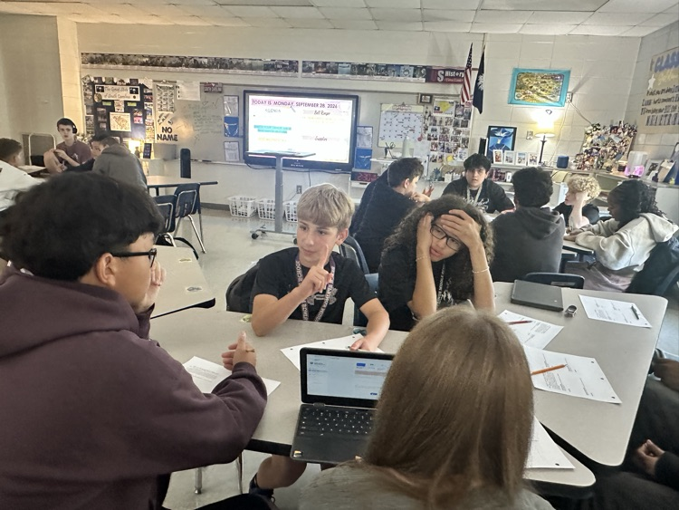 students working 