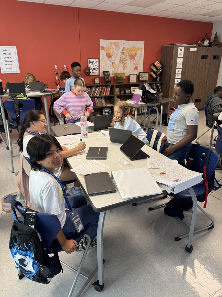 kids reviewing for a test