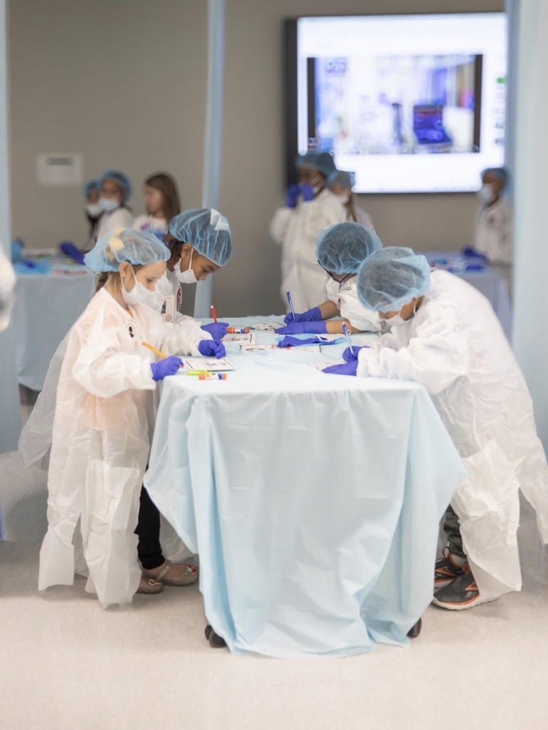 students in surgery classroom