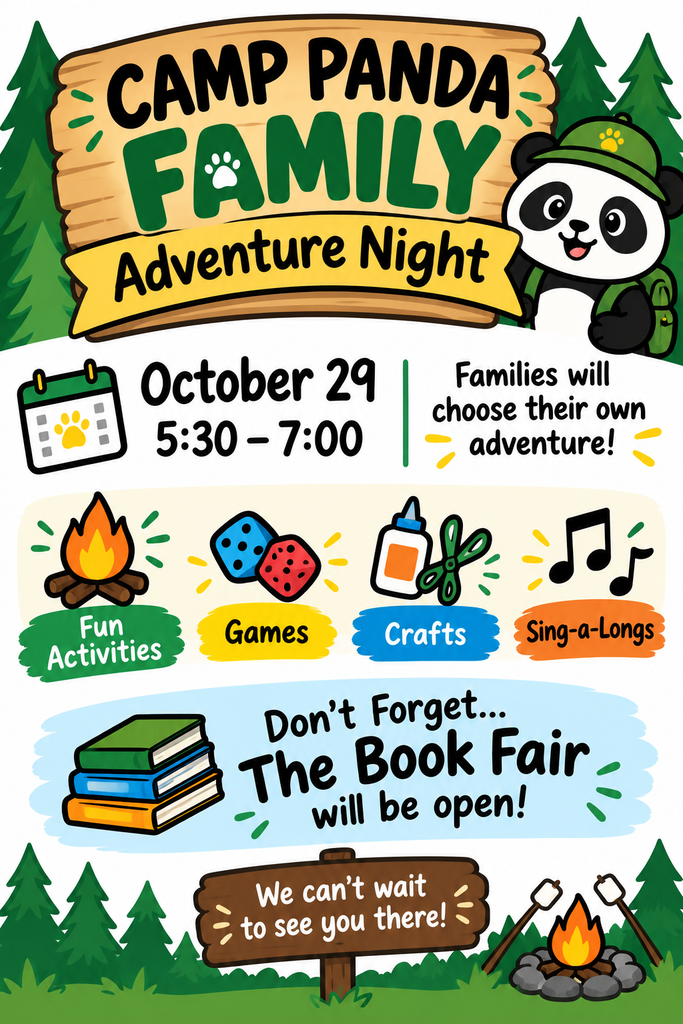 Camp Panda Family Adventure Night October 29 from 5:30-7:00PM