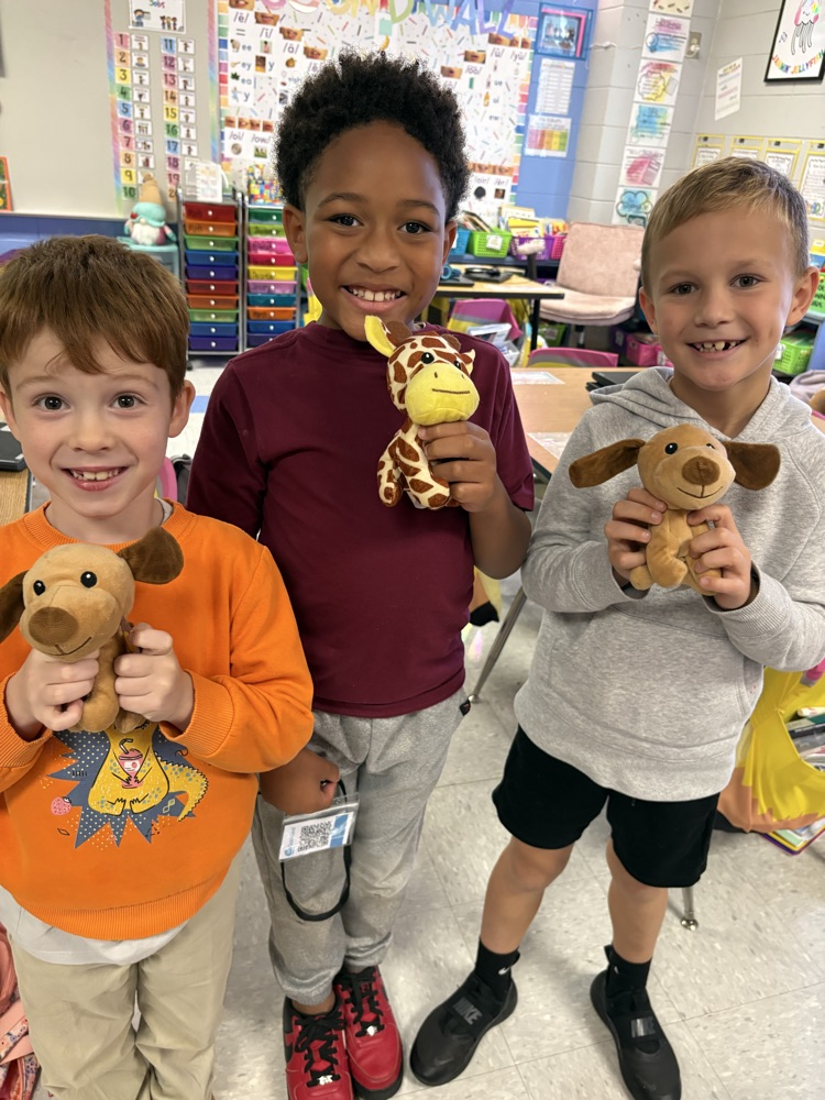 students with stuffies