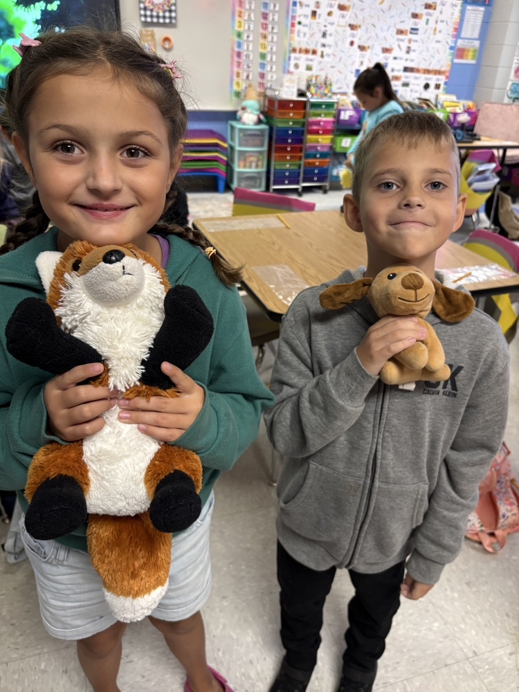 students with stuffies