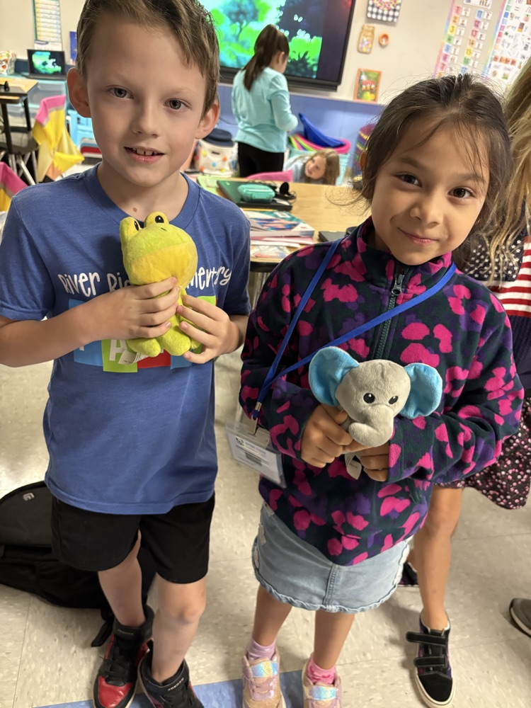 students with stuffies