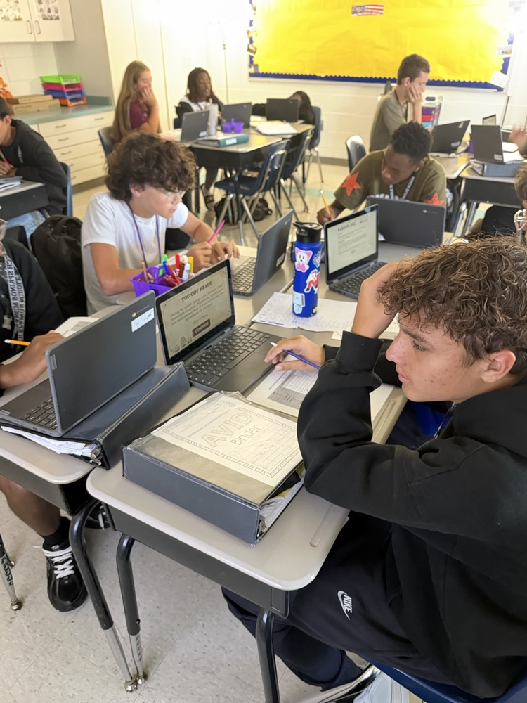 students working