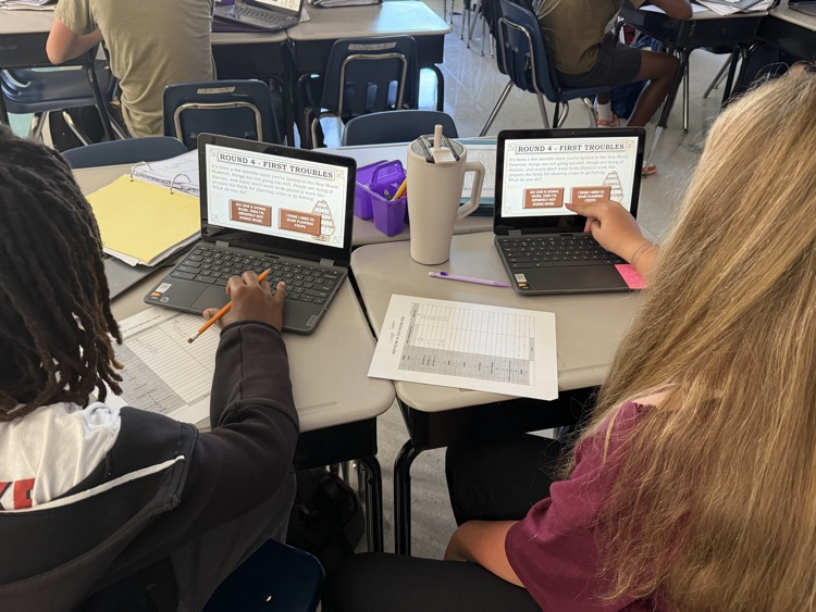 students working