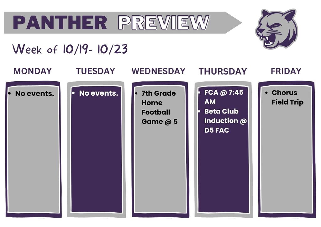 week at a glance