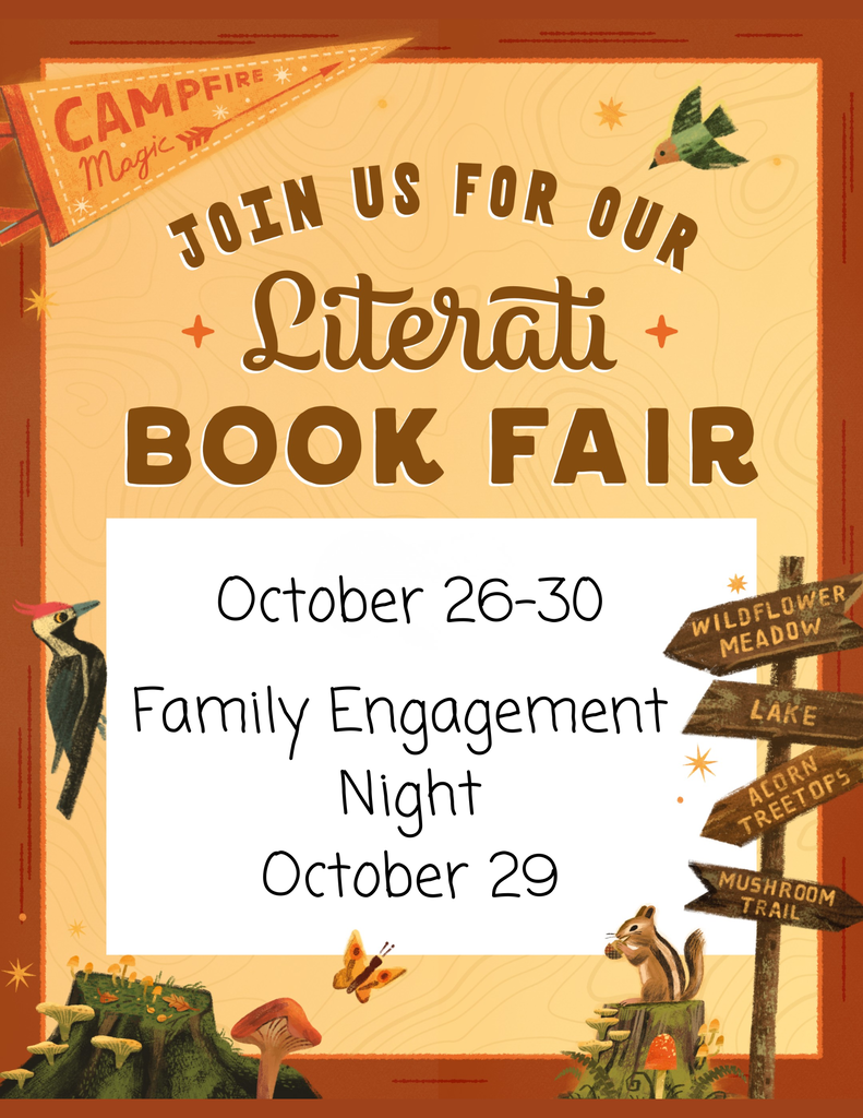 Book Fair October 26-30 and Family Engagement Night October 29
