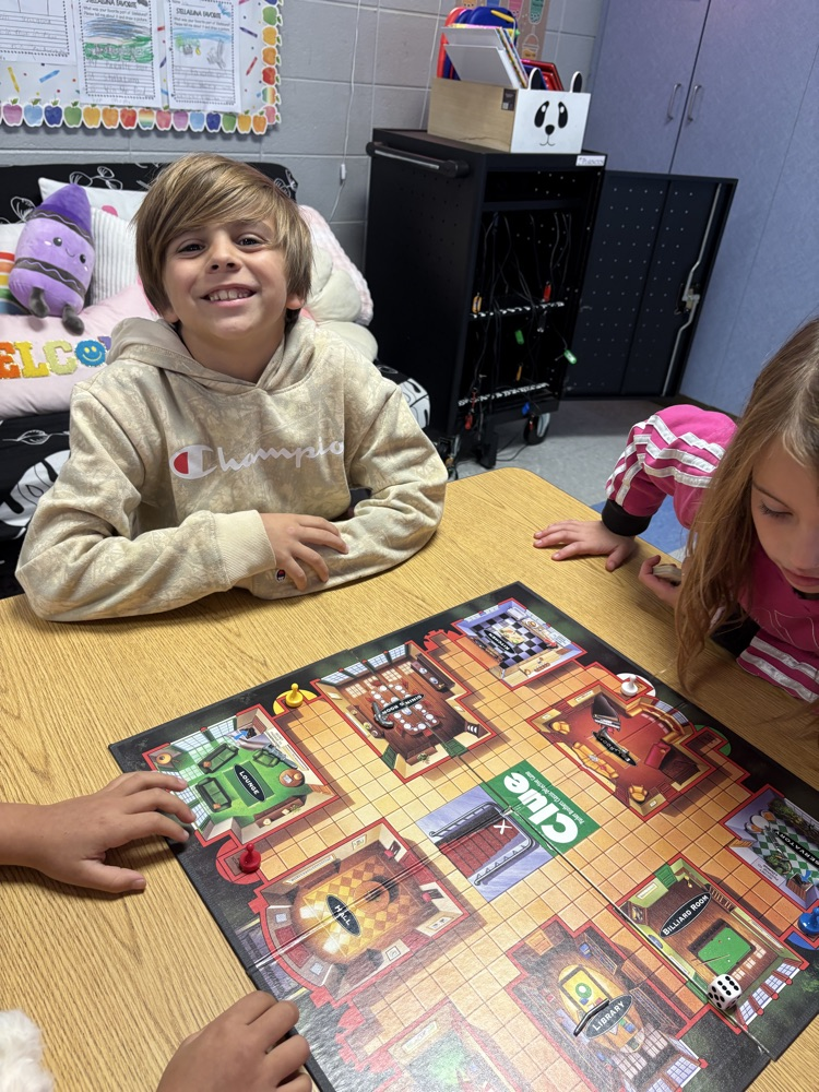 students playing board games 
