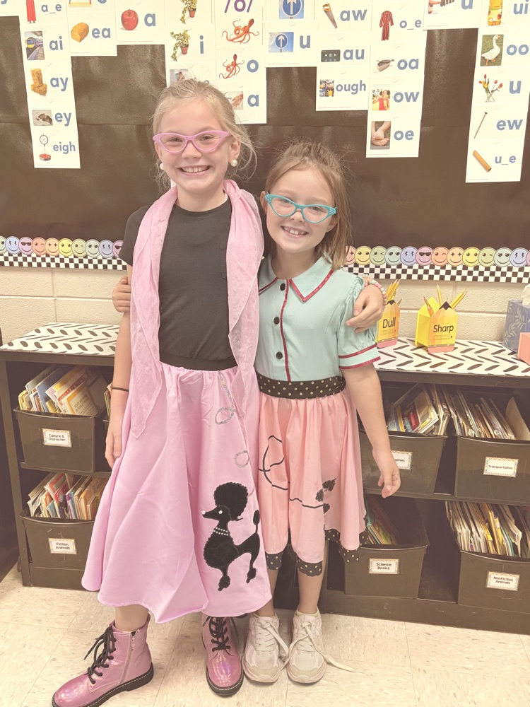 students in 1950’s outfits 
