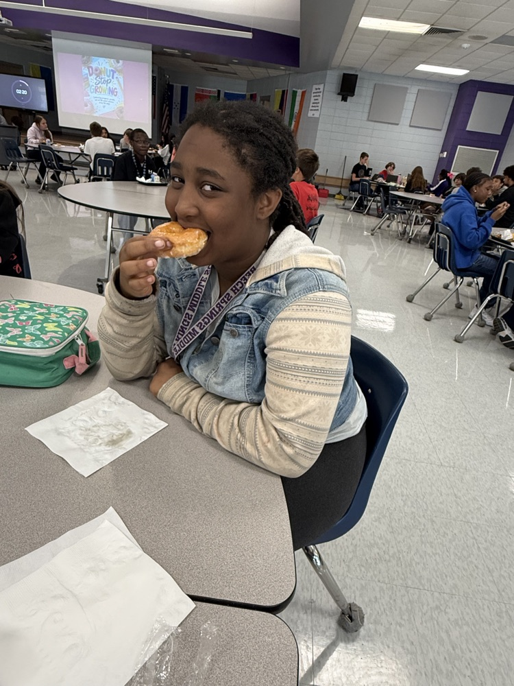 student with donut 