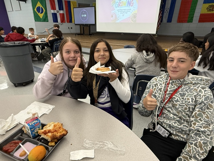 students with donuts 