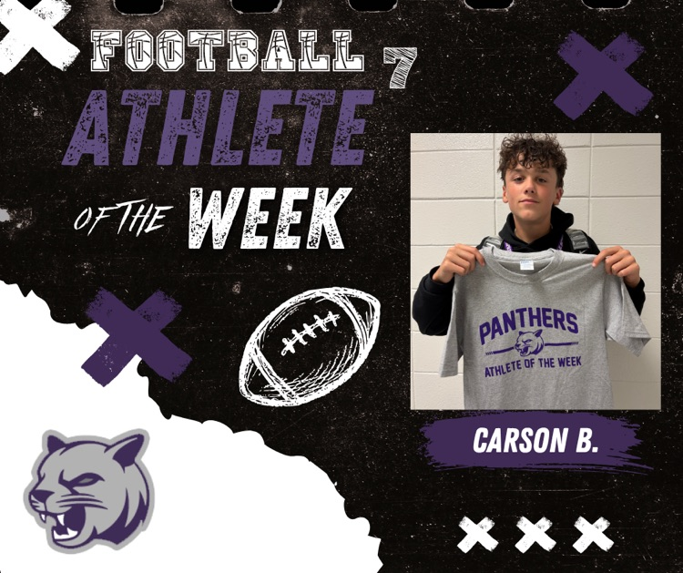 7th grade football student