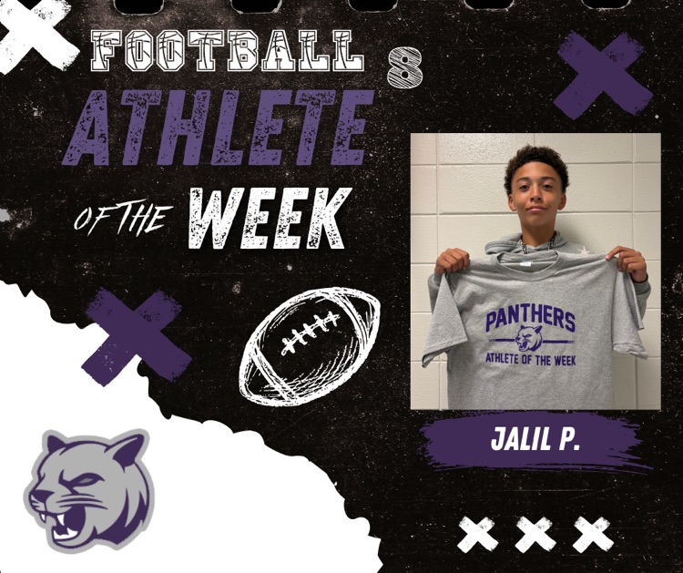 8th grade football student