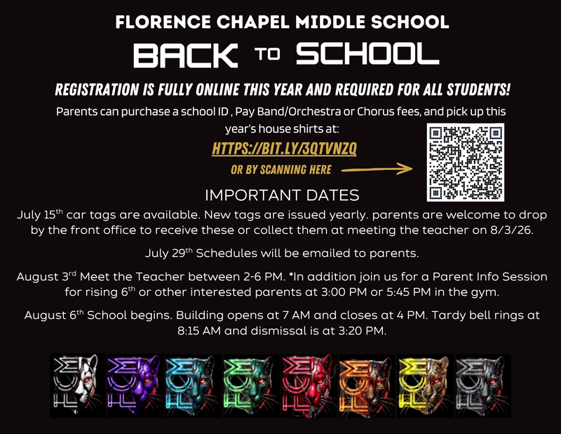 Back to School Information 
