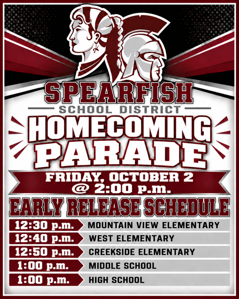 Homecoming Parade - Early Release Schedule
