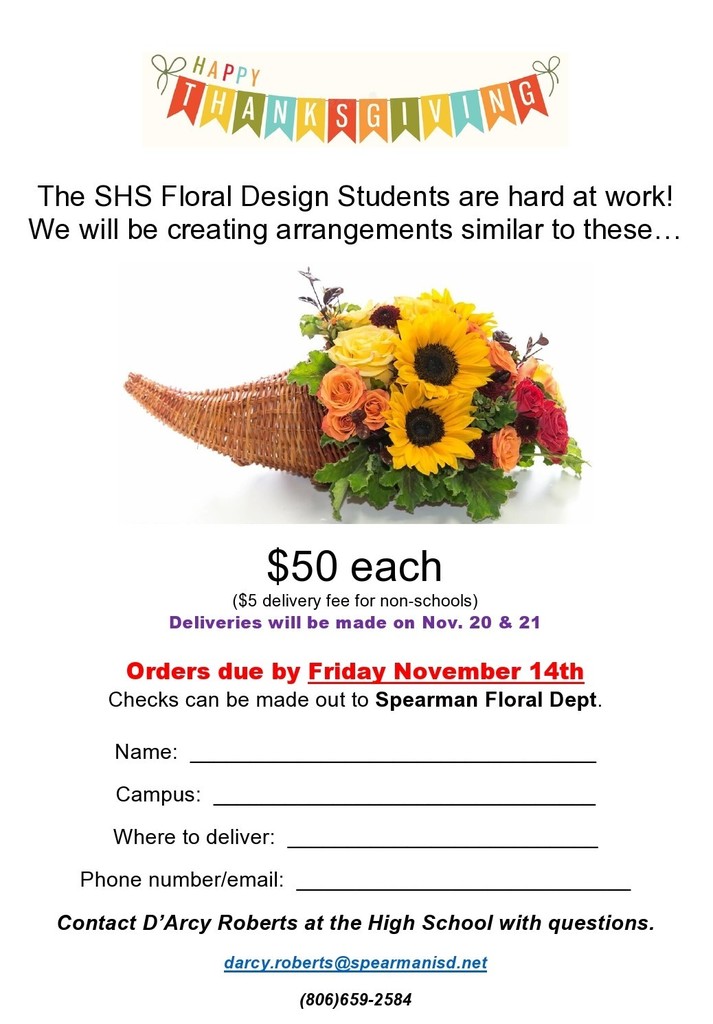 SHS Floral Design fundraising event