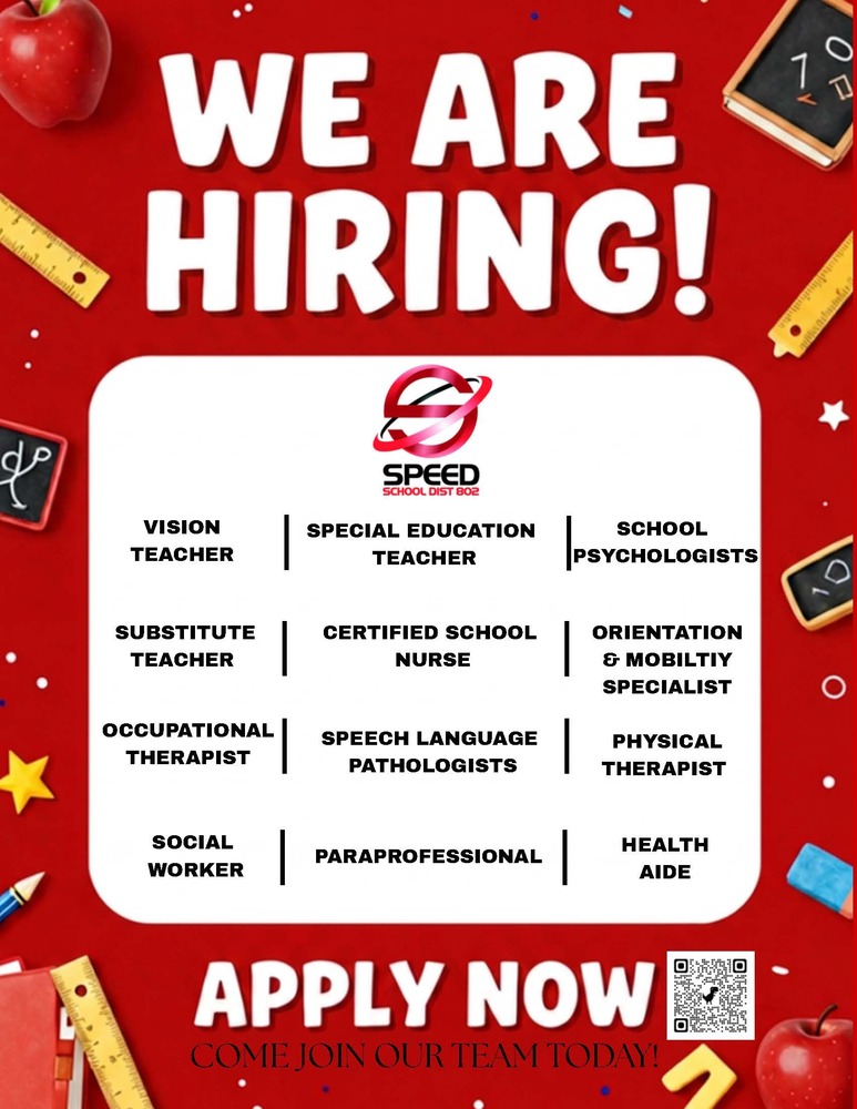SPEED IS HIRING!