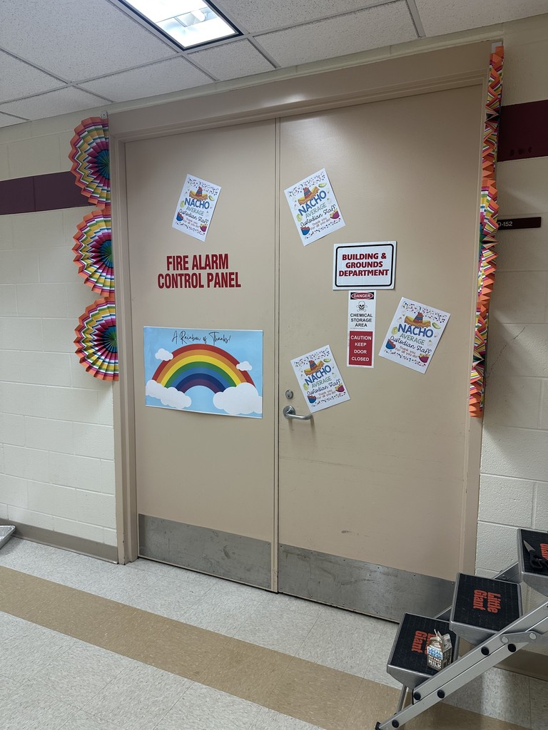 Picture of Buildings and Grounds Entrance decorated for Custodian Appreciation Day