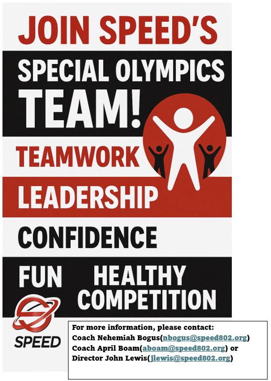 Flyer for Special Olympics Recruitment