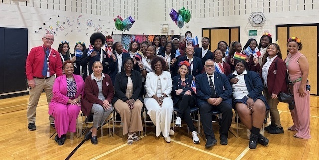 Group photo of staff and students
