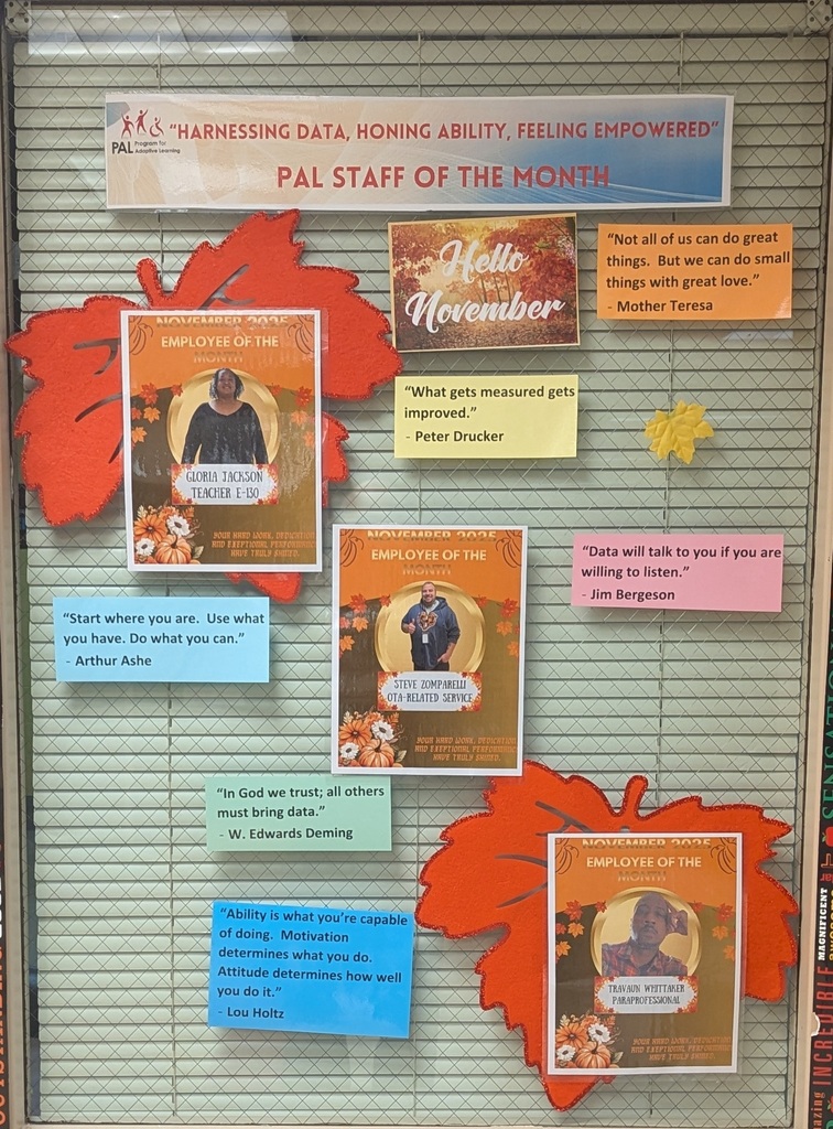 Picture of Program for Adaptive Learning Staff of the Month, Gloria Jackson, Steve Zomparelli, Travaun Whittaker