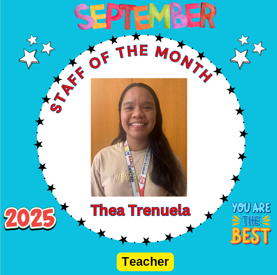 Early Learning Center September Teacher of the Month Thea Trenuela