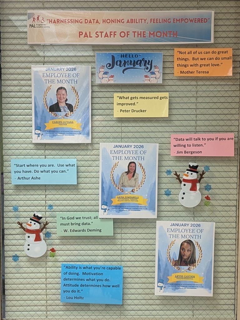 Photos of PAL Staff of the Month for January 2026.