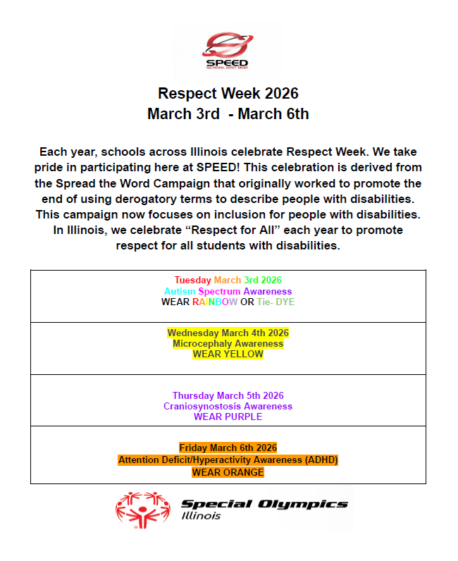 Respect week flyer for 2026