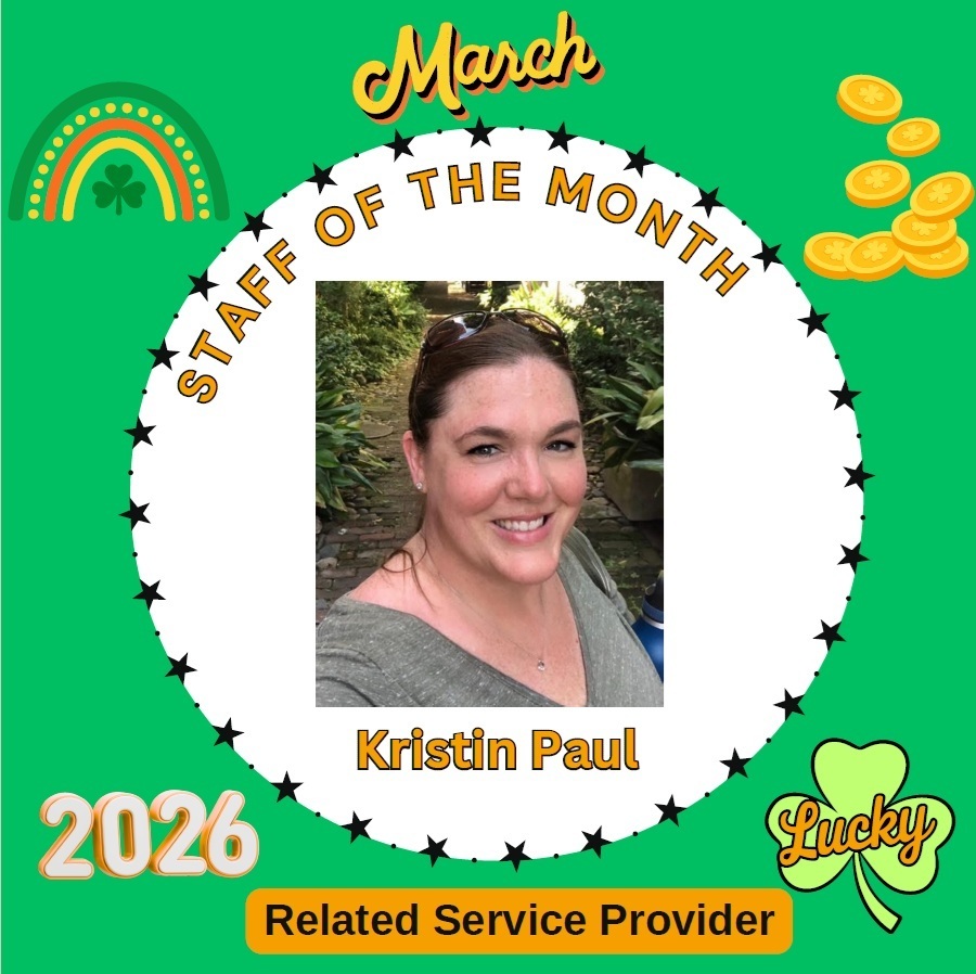 ELC staff of the month for March 2026 - Kristin Paul