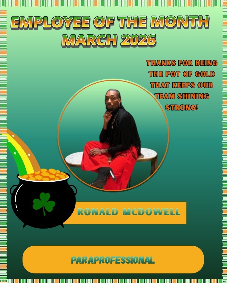 Program for Adaptive Learning staff of the month March 2026 - Robert McDowell