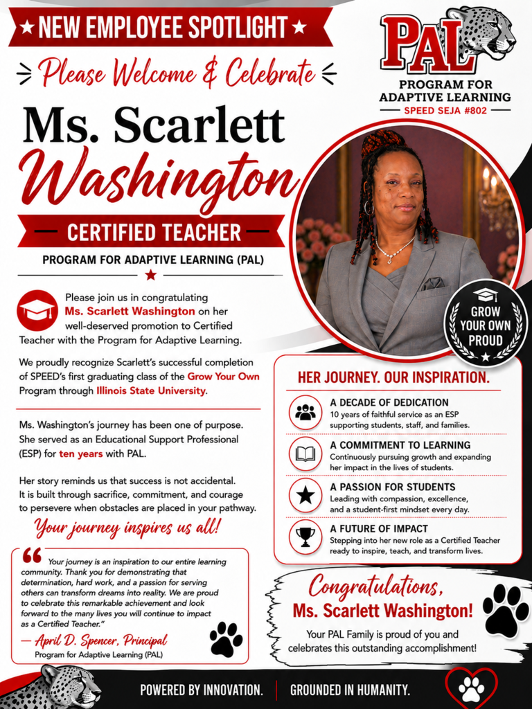 New Employee Sportlight - Scarlett Washington - Certified Teacher