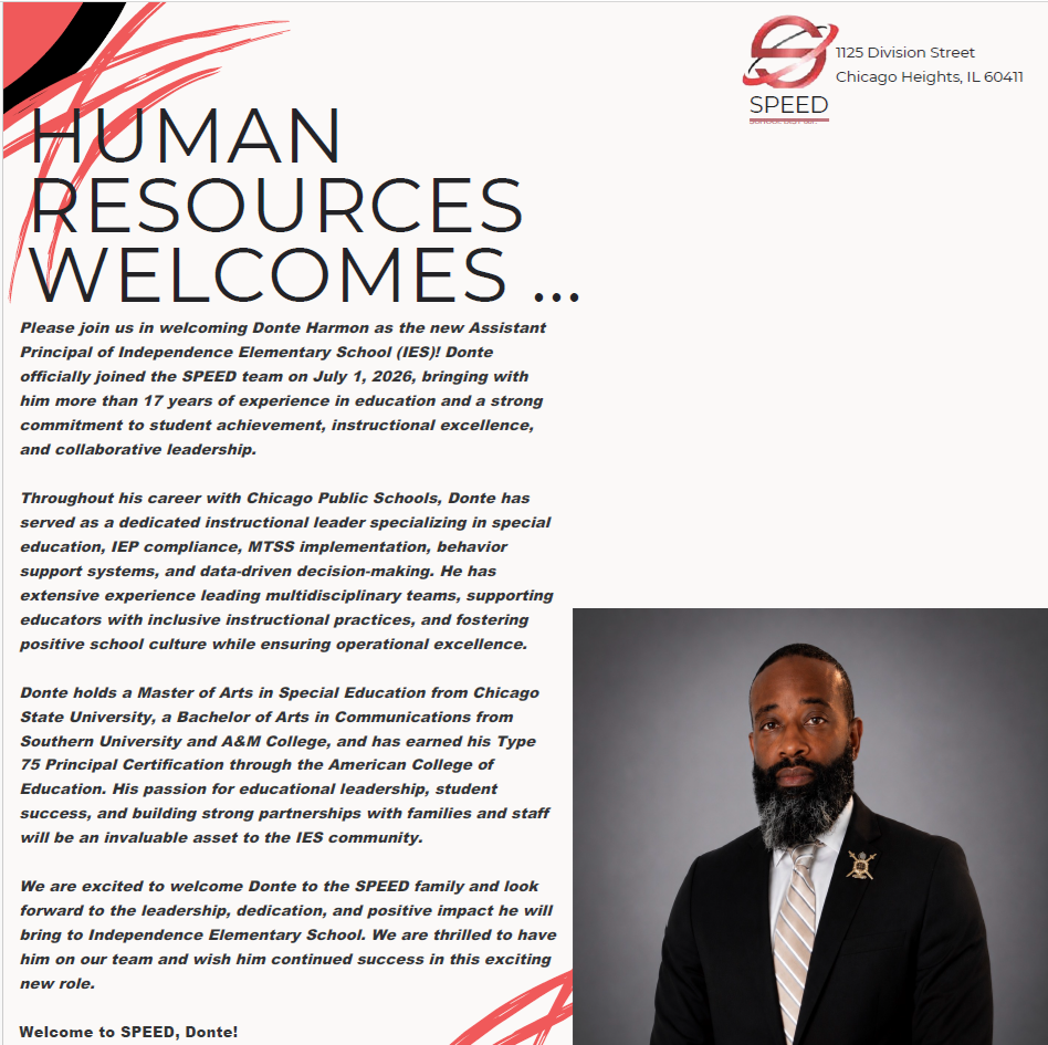 New Staff - Donte Harmon - Independence School Assistant Principal