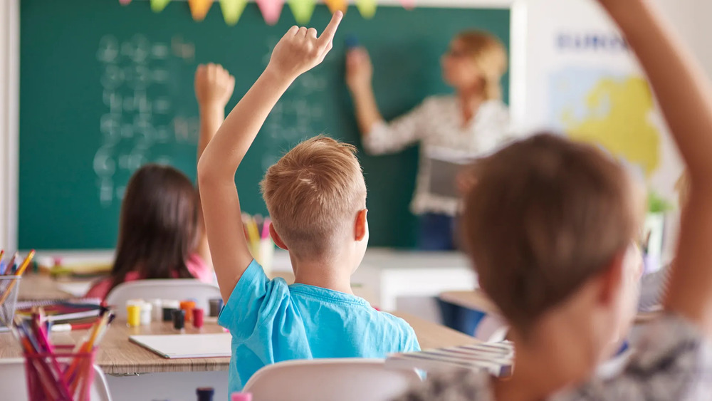 Classroom raised hands