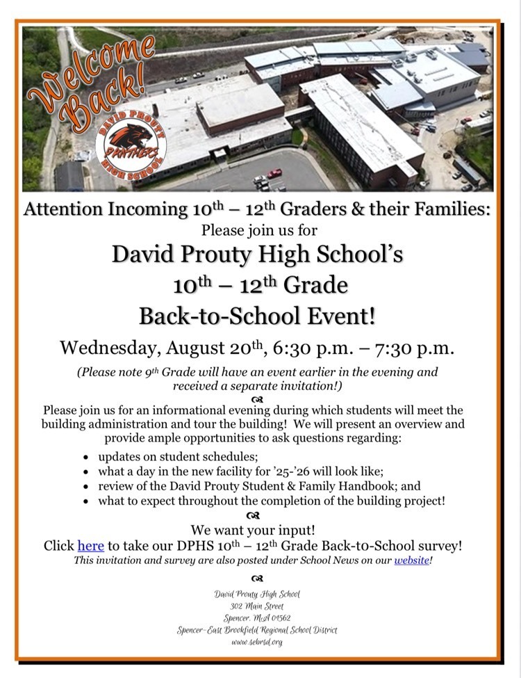 Back-to-School Event for 10th - 12th Graders!