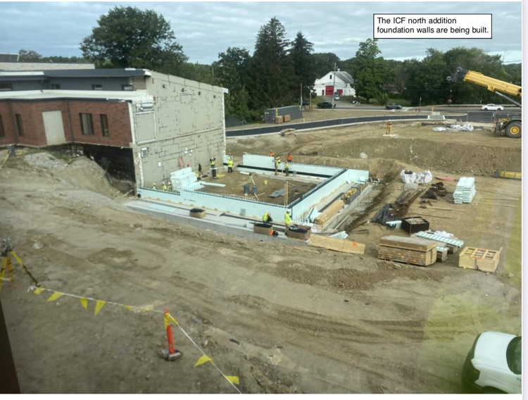 David Prouty High School Building Project Update #177: Construction progress photos... Doors to the new school open to Grades 9-12 in August 2025! #GoPanthers @ChooseSEBRSD @MASchoolsK12 @MASS_SBA 